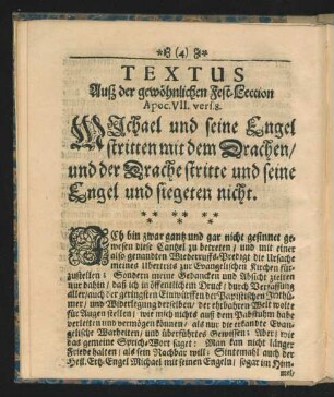Textus Auß der gewöhnlichen Fest-Lection ...
