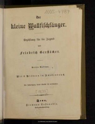 Der kleine Wallfischfänger : Erzählung für die Jugend