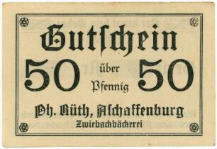 Geldschein / Notgeld, 50 Pfennig, 1914 - 1920?