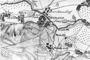 Ortrand. Situationskarten von den Kriegsschauplätzen des 7jährigen Krieges, Bl. Senftenberg-Hoyerswerda, 1805 (Sign.: VIII 57)