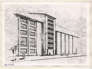 Neubau Bildröhrenwerk (Skizze), Zeichnung 1956