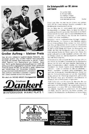 Ein Schuhgeschäft vor 90 Jahren und heute