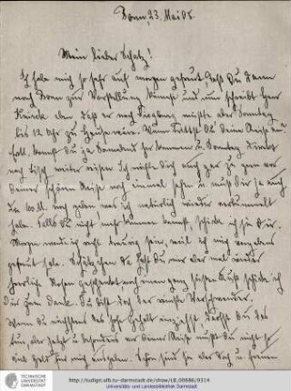 Brief vom 23.05.1905