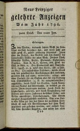 50tes Stück. Den 20ten Jun.