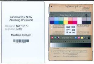 Entnazifizierung Richard Von Der Muehlen , geb. 02.08.1912 (Verwaltungsangestellter)