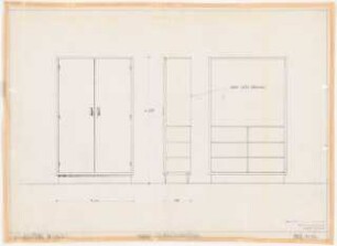 Reichsluftfahrtministerium, Berlin: Schrank: Ansicht, Schnitte 1:10