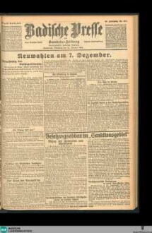 Badische Presse : Generalanzeiger der Residenz Karlsruhe und des Großherzogtums Baden, Abendausgabe