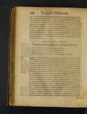 Observatio LXXXVI. Citatio unica in l. diffamari, iudicio an sufficiat?