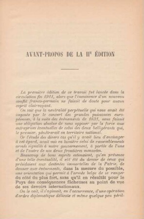 Avant-propos de la IIe édition