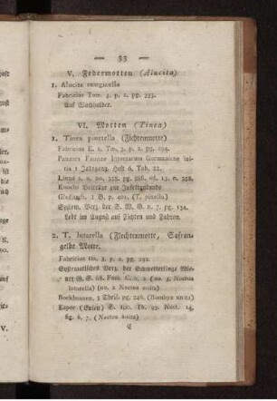 VI. Motten. (Tinea.)