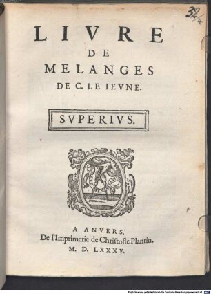 LIVRE DE MELANGES