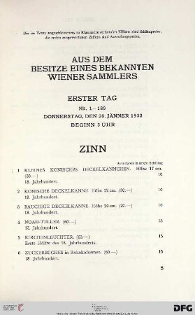 Zinn (Nr. 1-72)
