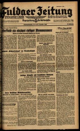 Ausgabe vom Samstag, den 14. Dezember 1940.