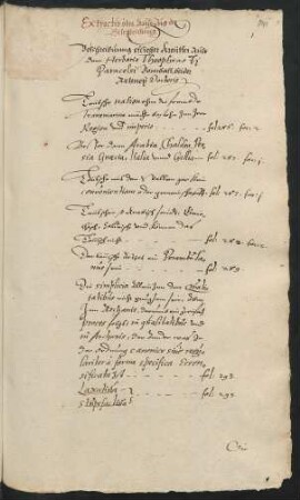 Beschreibung etlicher kreutter aus dem Herbario Theophrasti Paracelsi Bombast, beyder Artzney Doctoris (Straßburg 1570, Auszug)
