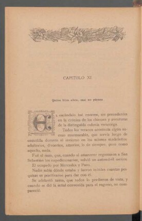 Capítulo XI - Quien bien obra, mal no piensa