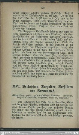 XVI. Verkupfern, Vergolden, Versilbern
