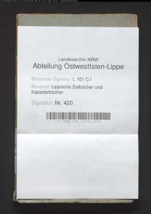 Meßbuch der Bauerschaft Laßbruch von 1790