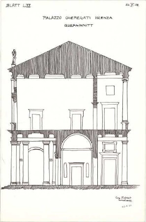 Eckert, Georg; München; Studienarbeiten - Pal. Chieregati in Vicenza (Schnitt)
