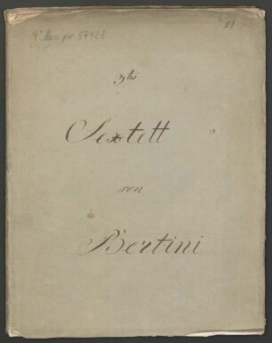 Troisième grand sextuor : pour piano, 2 violons, alto, violoncelle et contre-basse ; op. 90