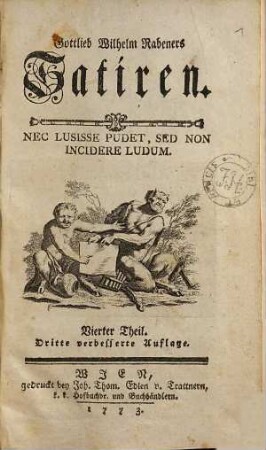 Gottlieb Wilhelm Rabeners Satiren, 4
