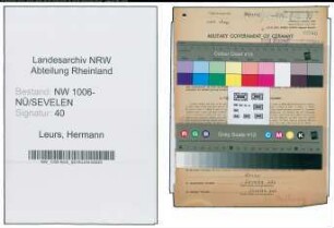 Entnazifizierung Hermann Leurs , geb. 18.01.1900 (Friseur)
