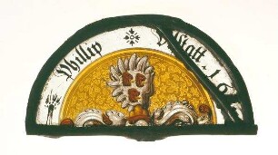 Fragment einer Wappenscheibe des Nürnbergers Phillip Ulstatt (Ulstat, Ulstadt)