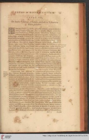 Caput VIII: De Sanctis Tyburtinis, & ecclesiis, quæ hodiè in Tyburtina Urbe, spectantur