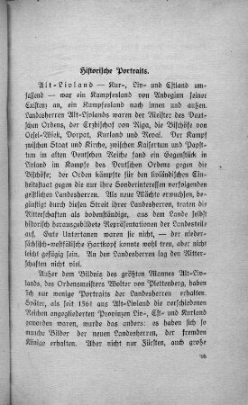 Historische Portraits.
