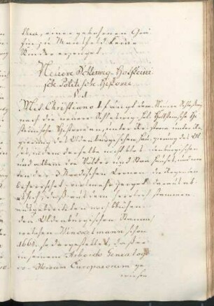 Neuere Schleswig-Holsteinische Politische Historie.