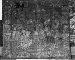 Landung Cäsars in Ägypten, Geschichte des Pompeius, aus der Teppichfolge antiken Taten