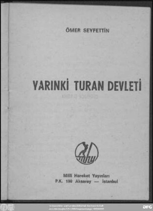 Yarınki Turan devleti