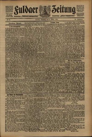 Zweite Ausgabe vom Dienstag, den 09. März 1909.