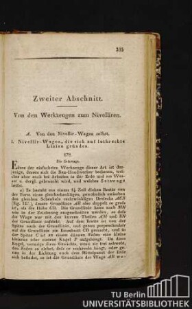 Zweiter Abschnitt. Von den Werkzeugen zum Nivelliren
