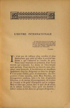 L'Oeuvre internationale