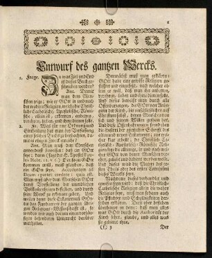 1-20, Entwurf des gantzen Wercks