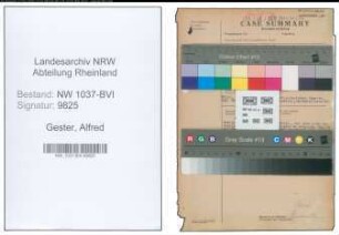 Entnazifizierung Alfred Gester , geb. 26.08.1897 (Strassenmeister)