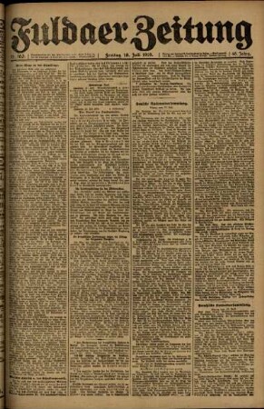 Ausgabe vom Freitag, den 18. Juli 1919.