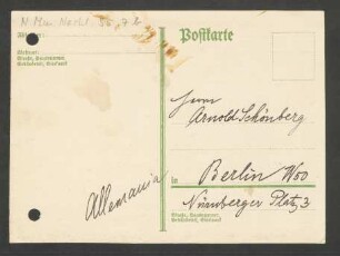 Brief an Arnold Schönberg : 11.1932 [ca.]