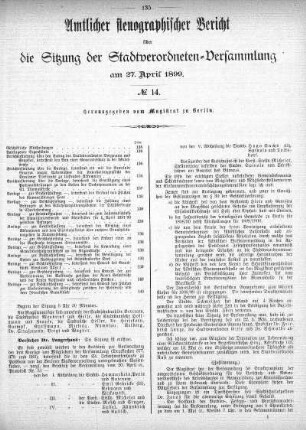 No. 14, 27. April 1899