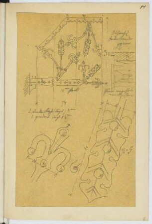 Totenkirche, Treysa: Details (aus: Skizzen- und Fotoalbum 19)