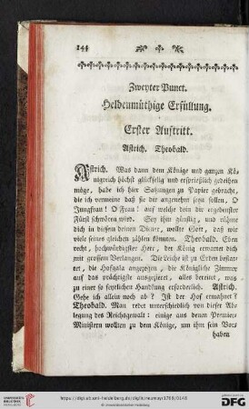 Zwenter Punct: Heldenmüthige Erfüllung