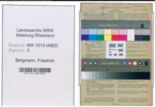 Entnazifizierung Friedrich Bergmann , geb. 23.10.1908 (Zahnarzt)