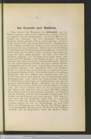 Von Chemnitz nach Waldheim