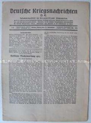 Mitteilungsblatt des Kriegspresseamtes "Deutsche Kriegsnachrichten"