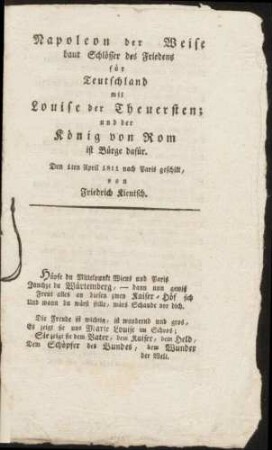Druck und Verkauf von Volksliedern und anderen derartigen Schriften