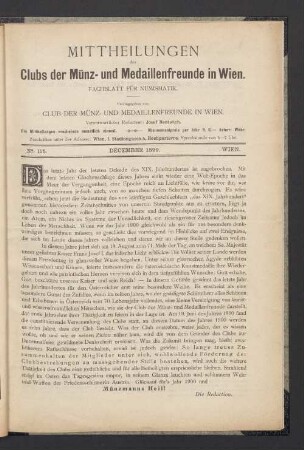 N° 115. December 1899. Wien