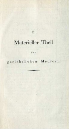 II. Materieller Theil der gerichtlichen Medicin