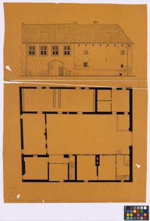Hitfeld ([Stadtkreis] Aachen): Gehöft Nummer 36. Haupthaus (Ansicht, Grundriss)
