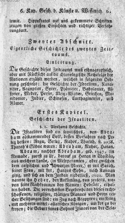 Zweyter Abschnitt. Eigentliche Geschichte des zweyten Zeitraums