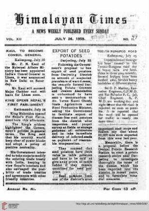 No. XLIX (26 July 1959)